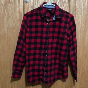 Lands’ End women’s flannel Buffalo plaid shirt. Size small.

[154]